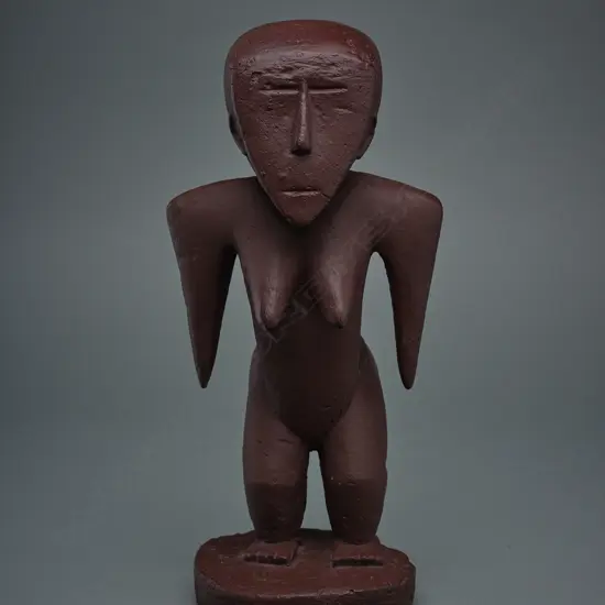 Resin cast of wood lineage Tongan goddess figure,